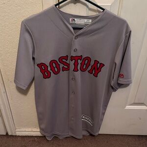 Majestic Boston Red Sox Dustin Pedroia #15 Road Jersey Size S